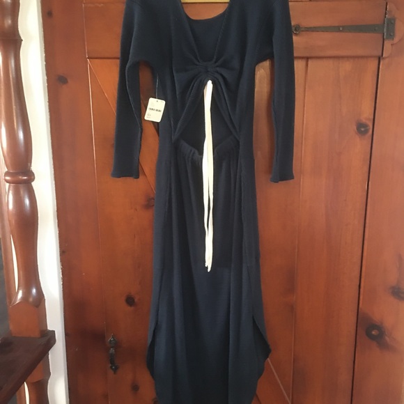 NWT**Free People**Dress**Pockets**Blue**Open Back - Picture 11 of 14